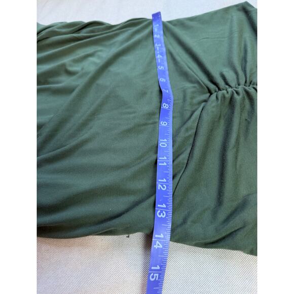 SOZY Med Green Maxi Dress Sleeveless Forest Green - Picture 6 of 10